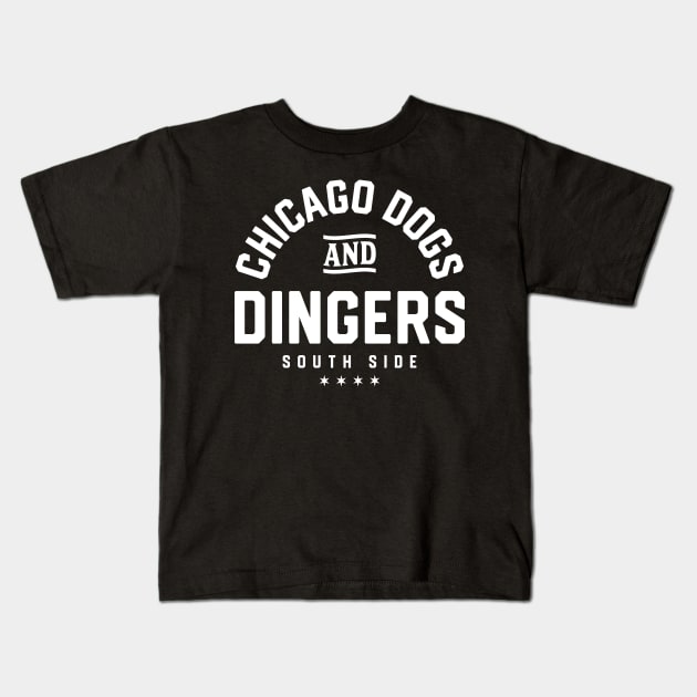 Chicago 'Dogs and Dingers' Southside Baseball Fan T-Shirt: Bold Pride Design for the True Chicago Baseball Enthusiast! Kids T-Shirt by CC0hort